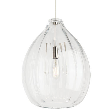 Harper Ribbed Glass Pendant - Visual Comfort Modern - NP