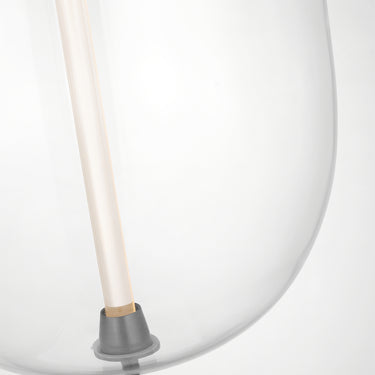 Sean Lavin designed modern classic hanging light with warm LED glow and artisan-crafted glass shade