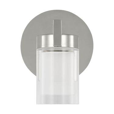 Visual Comfort Small LED Up/Down Wall Light - Esfera Crystal Accent, Polished Nickel