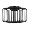 Flush mount LED ceiling fixture in black finish with integrated 3000K LED module