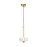 Luxury 8-Inch LED Pendant Light – Laurel Glass & Brass Fixture by Kelly Wearstler