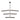 Linea 56" three-tier chandelier in natural brass finish, perfect for sophisticated master bedrooms.