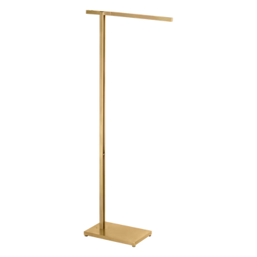 Detailed view of the high-grade natural brass material and acrylic shade of the Stagger floor lamp.