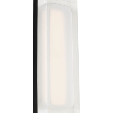 13-inch slim LED wall light for bathrooms, hallways, and hospitality interiors in nightshade black