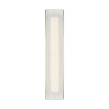 Contemporary brass wall sconce with crystal diffuser for stylish hotel corridors