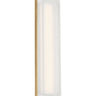 Modern ADA-compliant LED natural brass wall sconce for commercial hallways and residential entryways