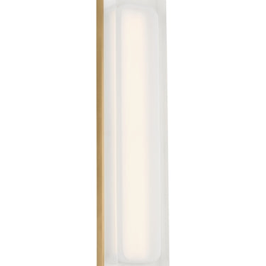 Brass sllim Miley 20-inch dimmable LED wall light ideal for upscale residential and hospitality spaces