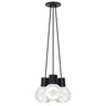 Black Mina 3-Light Chandelier by Visual Comfort Modern - Contemporary Dining Room Lighting