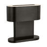 Elegant 12" bronze Wyllis lamp with alabaster diffuser, perfect for modern bedside or desk.