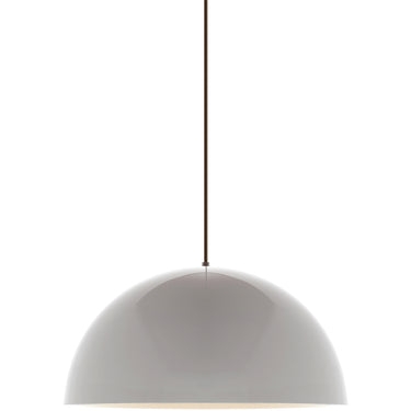 Powell Street modern pendant light in white for residential dining rooms or office lighting