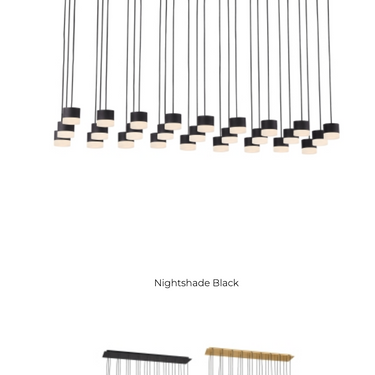 Luxury alabaster pendant chandelier with integrated LED for open concept residential spaces in brass or black finish