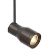 Compact dimmable LED task lighting head for modern office track lighting systems in antique bronze finish