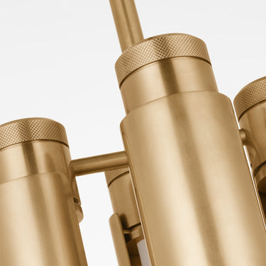 Visual Comfort Modern Capa 24 inch pendant light, hand rubbed brass finish, adjustable height LED.