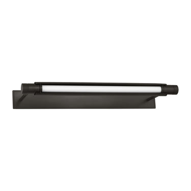 Contemporary bronze picture light, 2 foot wide, 3000K-1800K LED, wall mounted art lighting.