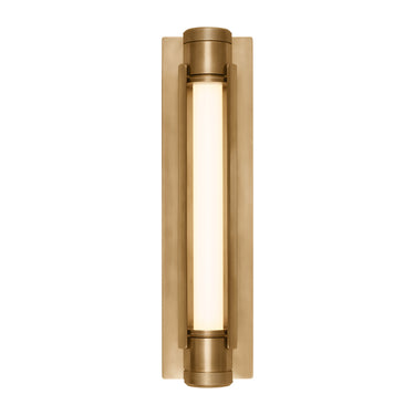 Linear 18 Inch Wall Mount Sconce for Over Bathroom Mirror, Capa Style, Brass Finish