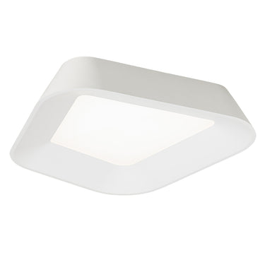 Rhonan LED flush mount ceiling light in white finish for modern residential and commercial interiors