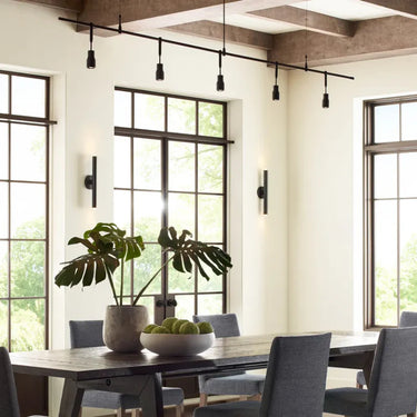 Ace LED light fixture with 5-inch stem for monopoint installation on flat ceilings