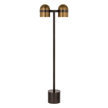 Modern minimalist brass floor lamp with slim 53.9 inch profile and warm 2700K LED light