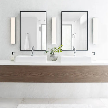 Chrome 25 inch Sage LED bathroom vanity light by Visual Comfort for modern home or office use
