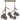 Visual Comfort Aged Brass Chandelier with Hand-Blown Smoke Glass Orbs