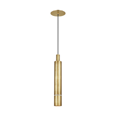 Natural brass ceiling light with slender profile for modern home lighting