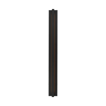 Slender 49" tall LED wall light fixture by Visual Comfort, perfect for illuminating hotel entrances and upscale exteriors.