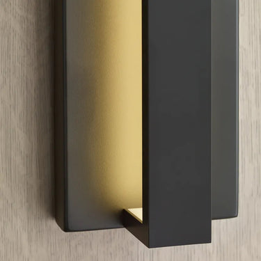 Wet listed black outdoor light, Windfall 16, for commercial outdoor corridor lighting
