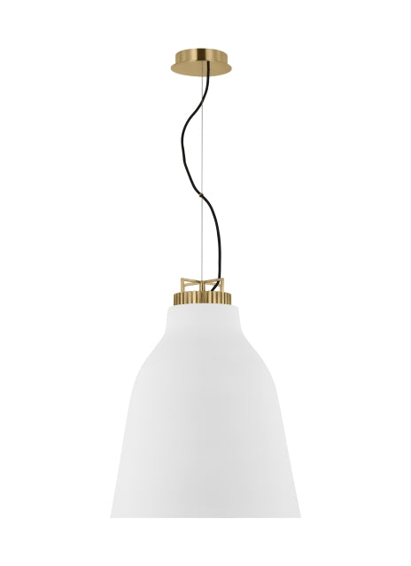 Forge Large Tall Pendant Light | Matte White Kitchen Hanging Lamp