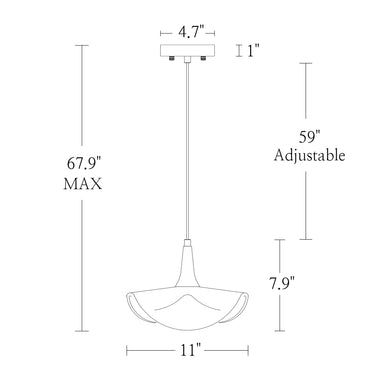 Modern Dining Room with Vitzthum 11" Glass Pendant Light