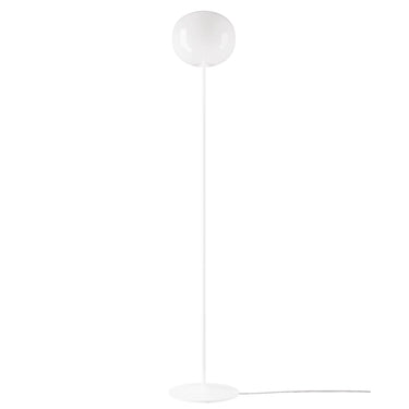 Lodes Volum glossy white glass LED floor lamp for contemporary interiors