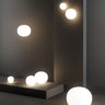 Volum Table Lamp by Lodes with blown-glass diffuser and silicone base for modern home lighting