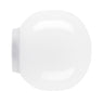 Volum Wall Light by Lodes with hand-blown glossy white glass diffuser