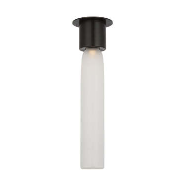 Kelly Wearstler Volver medium brass and glass dimmable LED flush mount fixture for luxury home interiors