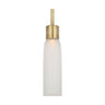 Volver small LED pendant light with brass finish and etched glass shade by Visual Comfort