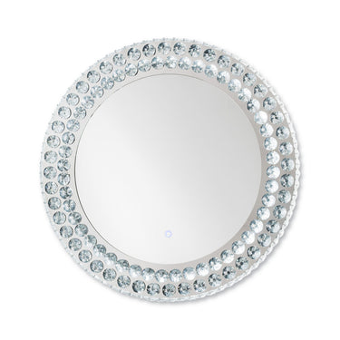 Nova of California Sunburst 36 Round Wall Mirror Set of 2 Brushed Nickel