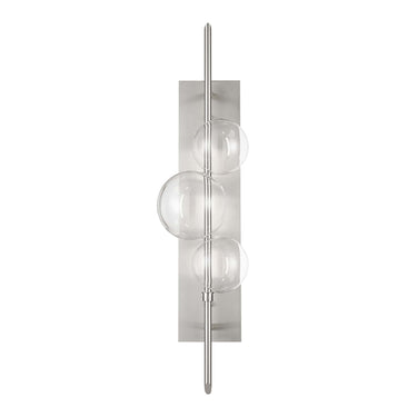Finesse Decor Aluminum and Glass Wall Lamp Satin Nickel