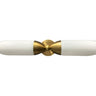 House of Troy Double brushed brass sconce with slant cut white glass