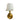 Brushed Brass Curved Arm Wall Sconce with White Swirl Glass – House of Troy studio photo