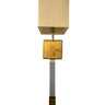 House of Troy Single bushed brass sconce with acrylic accents and fabric shade