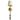 House of Troy Single brushed brass sconce with acrylic/knurled accents and fabric shade