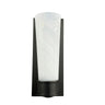 House of Troy Single oil rubbed bronze sconce with rectangular backplate and glass shade