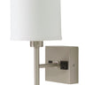 House of Troy Wall Swings in Satin Nickel with Convenience Outlet