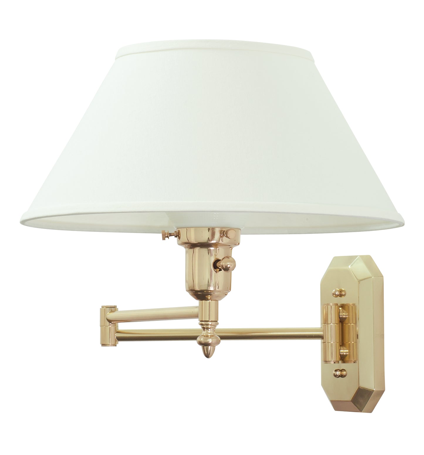 House of Troy Wall Swing Arm Lamp in Polished Brass WS-704