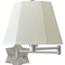 House of Troy Wall Swing Arm Lamp in Antique Silver