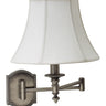 House of Troy Wall Swing Arm Lamp in Antique Silver