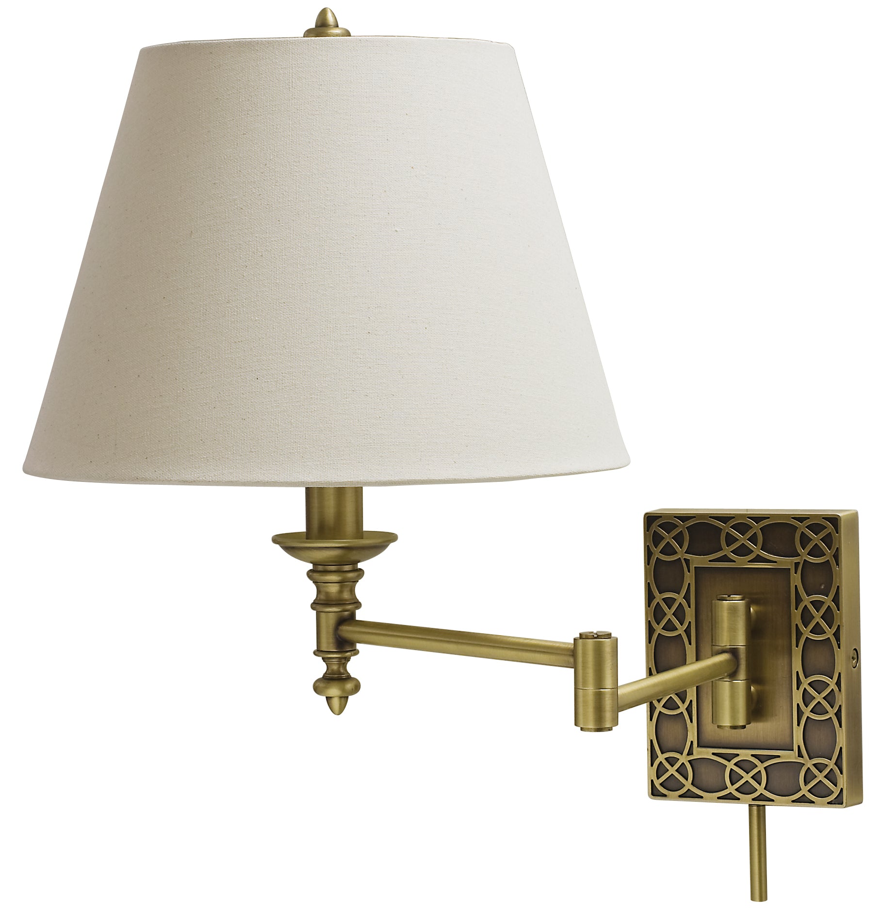 House of Troy Wall Swing Arm Lamp in Antique Brass WS763-AB