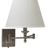 House of Troy Wall Swing Arm Lamp in Antique Silver