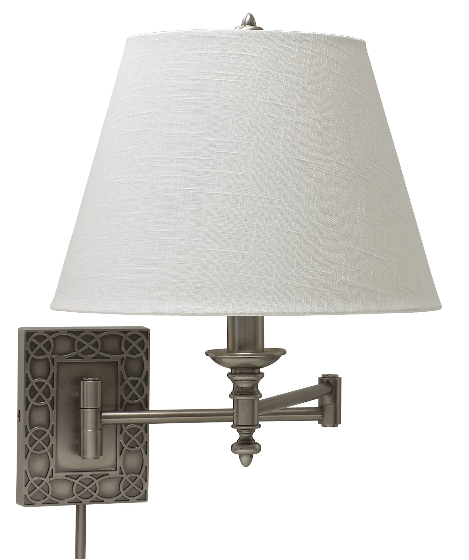 House of Troy Wall Swing Arm Lamp in Antique Silver WS763-AS