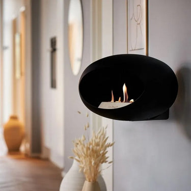Dome Wall Black Fireplace by LE FEU