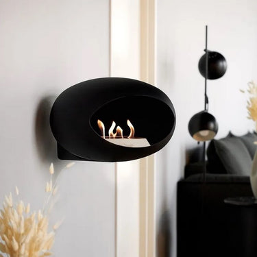 Dome Wall Black Fireplace by LE FEU